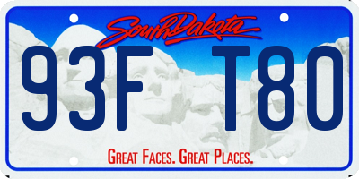 SD license plate 93FT80