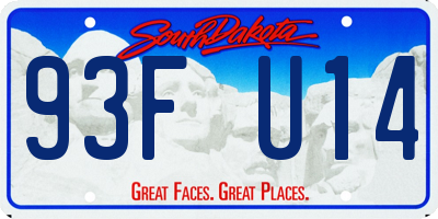 SD license plate 93FU14