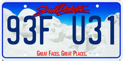 SD license plate 93FU31