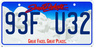SD license plate 93FU32