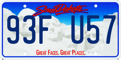 SD license plate 93FU57