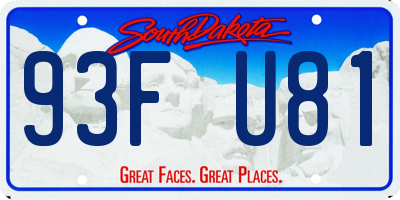 SD license plate 93FU81
