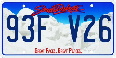 SD license plate 93FV26