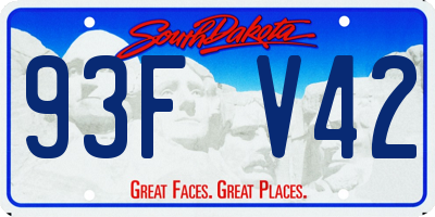 SD license plate 93FV42