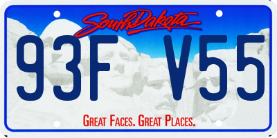 SD license plate 93FV55