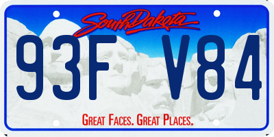 SD license plate 93FV84
