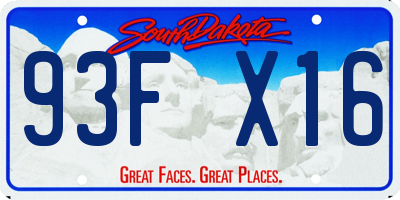 SD license plate 93FX16