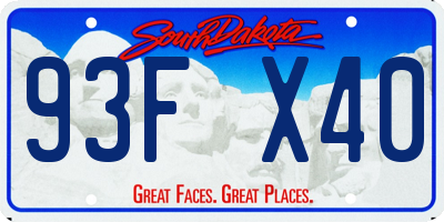 SD license plate 93FX40