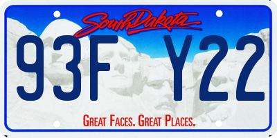 SD license plate 93FY22