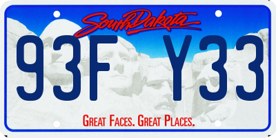 SD license plate 93FY33