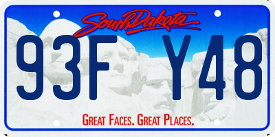SD license plate 93FY48