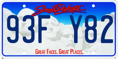 SD license plate 93FY82