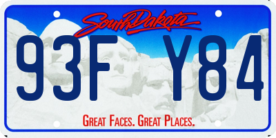 SD license plate 93FY84