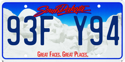 SD license plate 93FY94