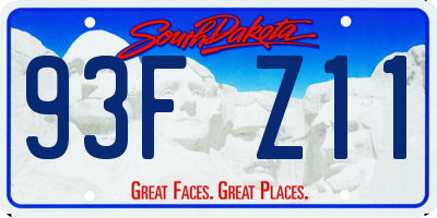 SD license plate 93FZ11