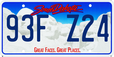 SD license plate 93FZ24