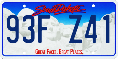 SD license plate 93FZ41