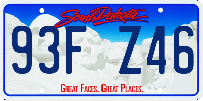 SD license plate 93FZ46