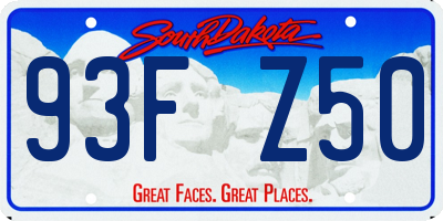SD license plate 93FZ50