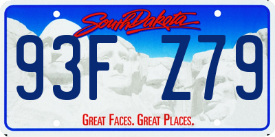 SD license plate 93FZ79
