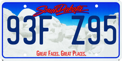 SD license plate 93FZ95