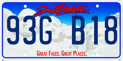 SD license plate 93GB18