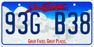 SD license plate 93GB38