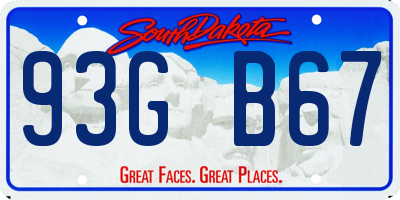 SD license plate 93GB67