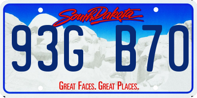 SD license plate 93GB70