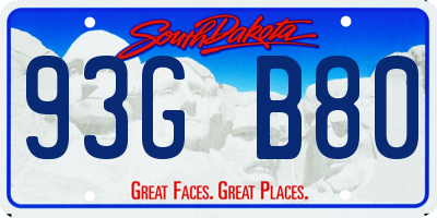 SD license plate 93GB80
