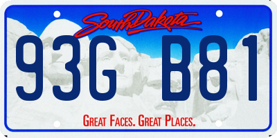 SD license plate 93GB81