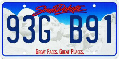 SD license plate 93GB91