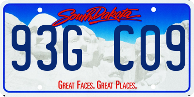 SD license plate 93GC09