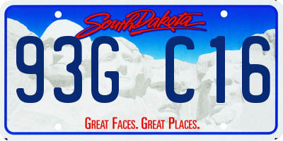 SD license plate 93GC16
