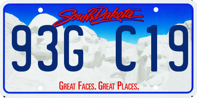 SD license plate 93GC19