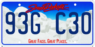 SD license plate 93GC30