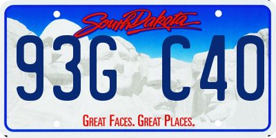 SD license plate 93GC40