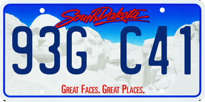 SD license plate 93GC41