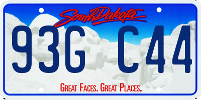 SD license plate 93GC44