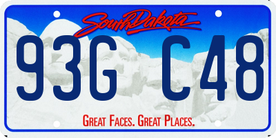 SD license plate 93GC48