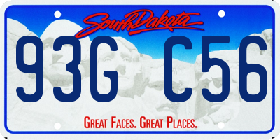 SD license plate 93GC56