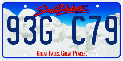 SD license plate 93GC79