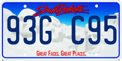 SD license plate 93GC95