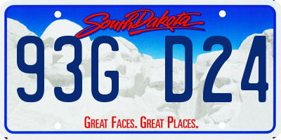 SD license plate 93GD24