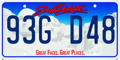 SD license plate 93GD48