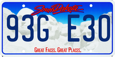 SD license plate 93GE30