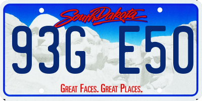 SD license plate 93GE50