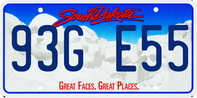 SD license plate 93GE55