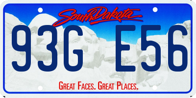 SD license plate 93GE56