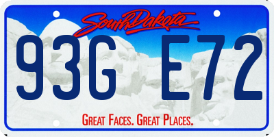 SD license plate 93GE72